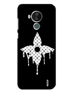 Чехол для Nokia C30 с картинкой «Цветочная монограмма»