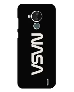Чехол для Nokia C30 с картинкой «NASA — вертикальный логотип»