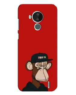 Чехол для Nokia C30 с картинкой «Bored Ape — красный фон» Чехол для Nokia C30 с картинкой «Bored Ape — красный фон»