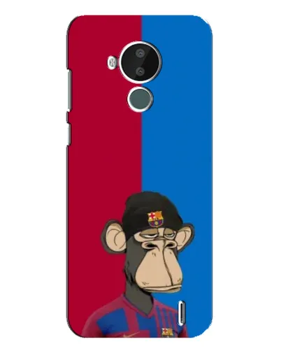 Чехол для Nokia C30 с картинкой «Bored Ape — фанат Барсы»