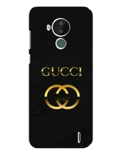 Чехол для Nokia C30 с картинкой «Золотой логотип Gucci»