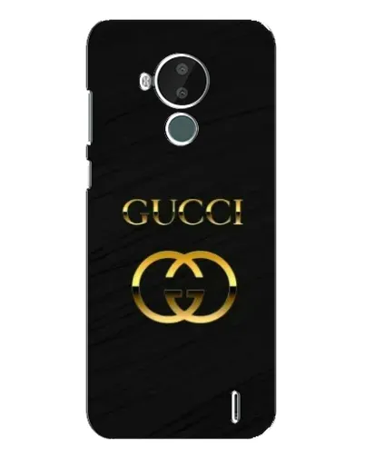 Чехол для Nokia C30 с картинкой «Золотой логотип Gucci»