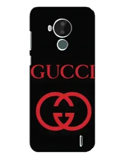 Чехол для Nokia C30 с картинкой «Gucci — красный логотип»