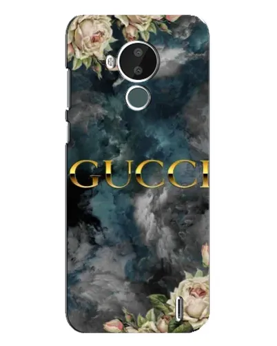 Чехол для Nokia C30 с картинкой «Абстрактные цветы Gucci»