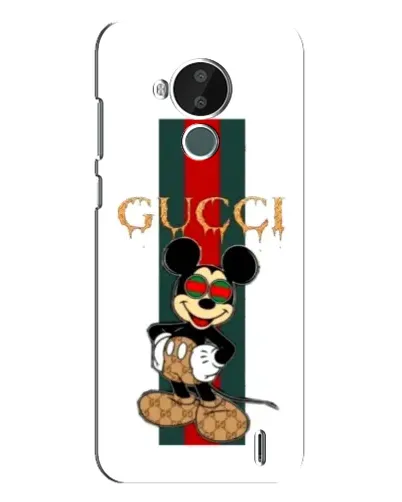 Чехол для Nokia C30 с картинкой «Микки Маус Gucci — полосы»
