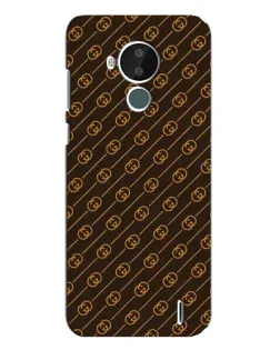 Чехол для Nokia C30 с картинкой «Gucci — золотые диагонали»