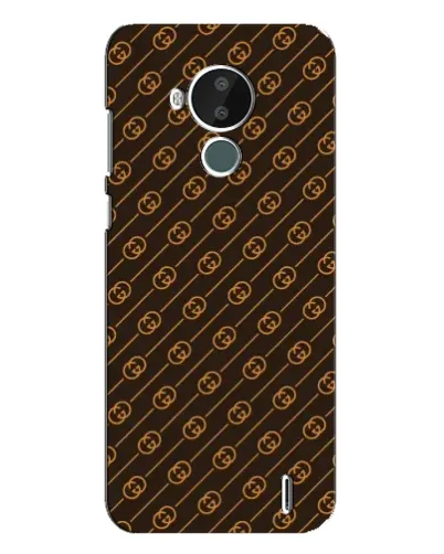 Чехол для Nokia C30 с картинкой «Gucci — золотые диагонали»