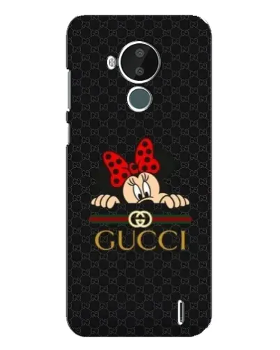 Чехол для Nokia C30 с картинкой «Минни Маус Gucci — черный»