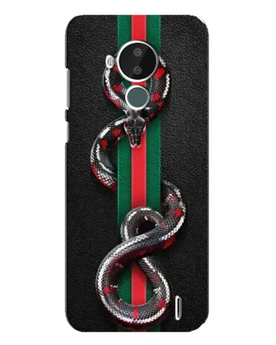 Чехол для Nokia C30 с картинкой «Gucci — змея на полосе» Чехол для Nokia C30 с картинкой «Gucci — змея на полосе»