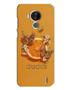 Чехол для Nokia C30 с картинкой «Gucci — золотые бабочки» Чехол для Nokia C30 с картинкой «Gucci — золотые бабочки»