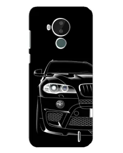 Чехол для Nokia C30 с картинкой «Темный силуэт BMW»