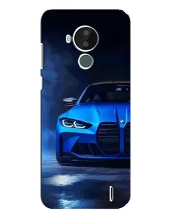 Чехол для Nokia C30 с картинкой «Голубая BMW M4»