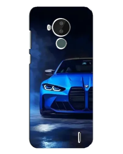 Чехол для Nokia C30 с картинкой «Голубая BMW M4» Чехол для Nokia C30 с картинкой «Голубая BMW M4»