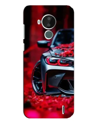 Чехол для Nokia C30 с картинкой «Спортивная BMW и цветы» Чехол для Nokia C30 с картинкой «Спортивная BMW и цветы»