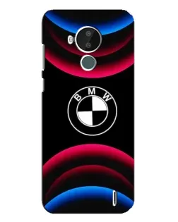 Чехол для Nokia C30 с картинкой «Логотип BMW и неоновые дуги»