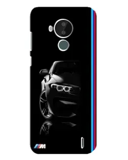Чехол для Nokia C30 с картинкой «Силуэт BMW в темноте»