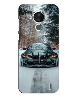 Чехол для Nokia C30 с картинкой «BMW в зимнем лесу»