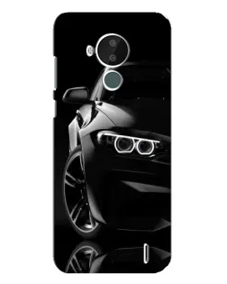 Чохол для Nokia C30 з картинкою «Чорна BMW — профіль»