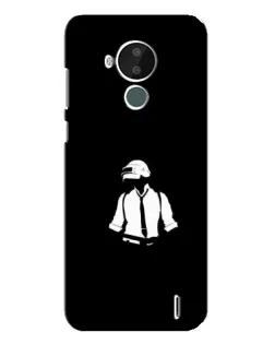 Чехол для Nokia C30 с картинкой «PUBG — белый шлем»