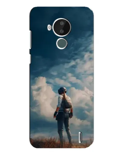 Чехол для Nokia C30 с картинкой «Герой PUBG на скале» Чехол для Nokia C30 с картинкой «Герой PUBG на скале»