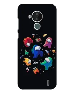 Чехол для Nokia C30 с картинкой «Among Us космос»