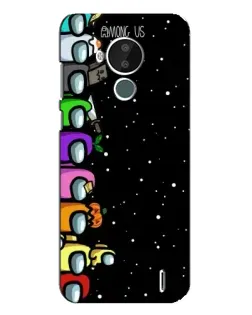 Чехол для Nokia C30 с картинкой «Команда Among Us»