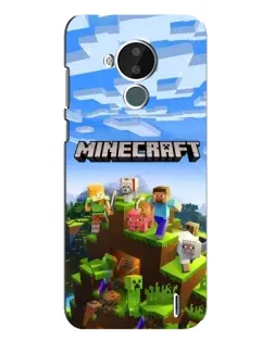 Чехол для Nokia C30 с картинкой «Minecraft классический мир»