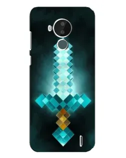 Чехол для Nokia C30 с картинкой «Алмазный меч неон»