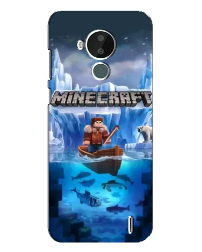 Чехол для Nokia C30 с картинкой «Minecraft ледяной мир» Чехол для Nokia C30 с картинкой «Minecraft ледяной мир»