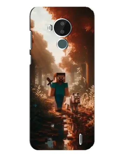 Чехол для Nokia C30 с картинкой «Стив в лесу» Чехол для Nokia C30 с картинкой «Стив в лесу»