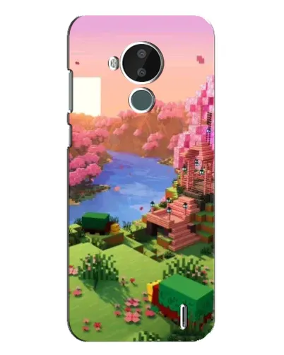Чехол для Nokia C30 с картинкой «Розовое дерево Minecraft» Чехол для Nokia C30 с картинкой «Розовое дерево Minecraft»