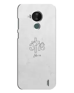 Чехол для Nokia C30 с картинкой «Иоанна 3:16 Крест»