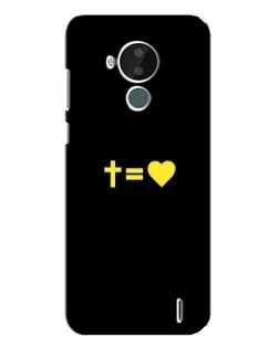 Чехол для Nokia C30 с картинкой «Сердце и Крест»