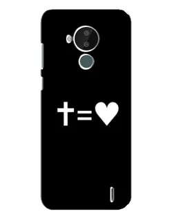 Чехол для Nokia C30 с картинкой «Крест и Сердце»