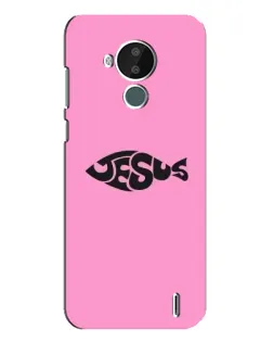 Чехол для Nokia C30 с картинкой «Розовый символ  Jesus»