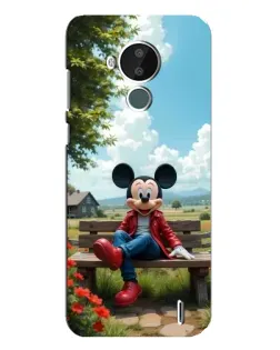 Чехол для Nokia C30 с картинкой «Микки на скамейке»