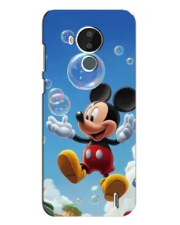 Чехол для Nokia C30 с картинкой «Mickey и мыльные пузыри»