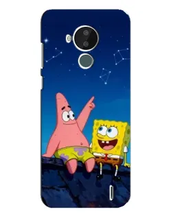 Чехол для Nokia C30 с картинкой «Губка Боб и Патрик ночью» Чехол для Nokia C30 с картинкой «Губка Боб и Патрик ночью»