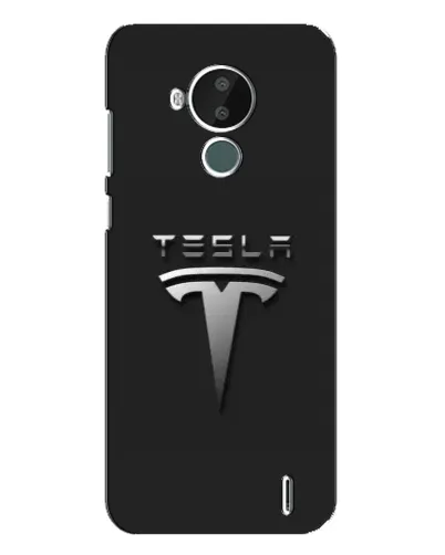 Чехол для Nokia C30 с картинкой «Стальной логотип Tesla» Чехол для Nokia C30 с картинкой «Стальной логотип Tesla»