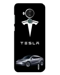 Чехол для Nokia C30 с картинкой «Tesla Model Y»