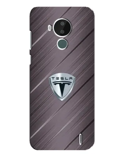 Чехол для Nokia C30 с картинкой «Металлическая текстура Tesla» Чехол для Nokia C30 с картинкой «Металлическая текстура Tesla»