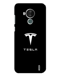 Чехол для Nokia C30 с картинкой «Tesla White Logo»