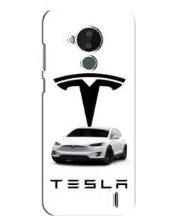 Чехол для Nokia C30 с картинкой «Tesla White Style»