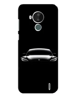 Чехол для Nokia C30 с картинкой «Фары Tesla Night»