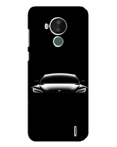 Чехол для Nokia C30 с картинкой «Фары Tesla Night» Чехол для Nokia C30 с картинкой «Фары Tesla Night»