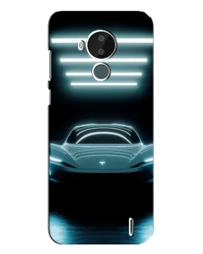 Чехол для Nokia C30 с картинкой «Tesla в неоне» Чехол для Nokia C30 с картинкой «Tesla в неоне»