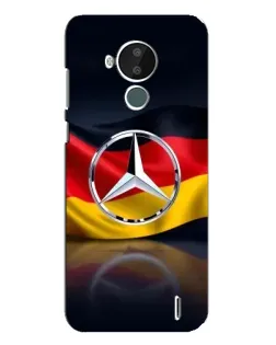 Чехол для Nokia C30 с картинкой «Mercedes — флаг Германии»