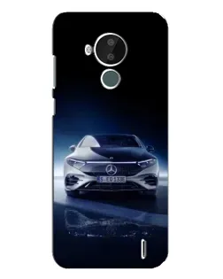 Чехол для Nokia C30 с картинкой «Ночной Mercedes EQ»