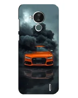 Чехол для Nokia C30 с картинкой «Audi в облаках дыма»