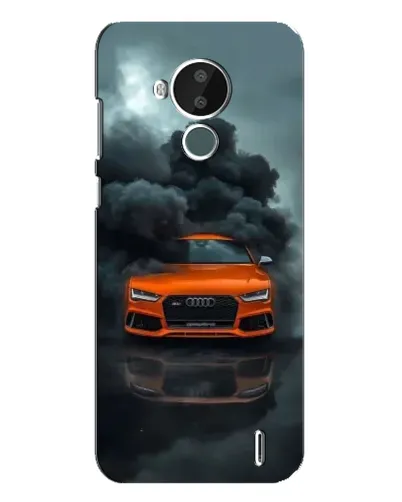 Чехол для Nokia C30 с картинкой «Audi в облаках дыма» Чехол для Nokia C30 с картинкой «Audi в облаках дыма»